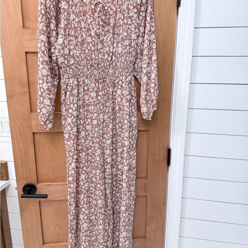 Floral Long Sleeve Jumpsuit